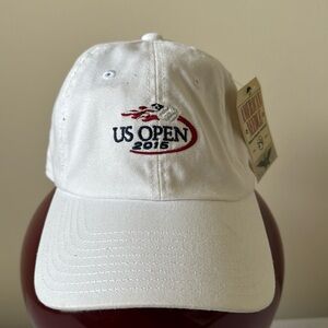 2015 US Open Hat white cotton embroidered American Needle strap back golf cap.
